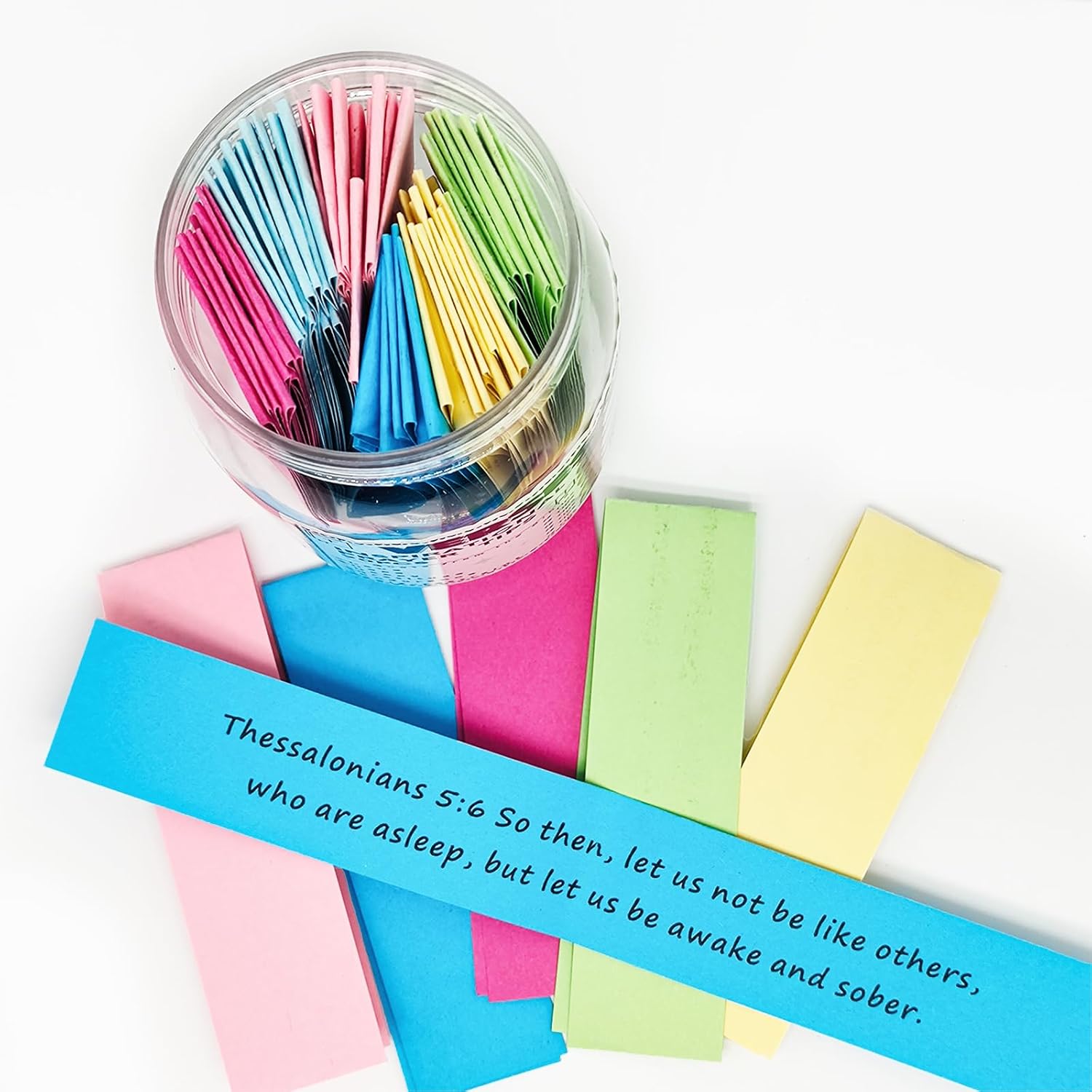 Bible Verses in a Jar, 90Pcs Mini Bible Verse Cards, Scripture Prayer Jar with Coloring Bible Verses, Bible Tabs, Pink Bible, Bible Bookmarks, Christian Gifts, Bible Journaling Supplies